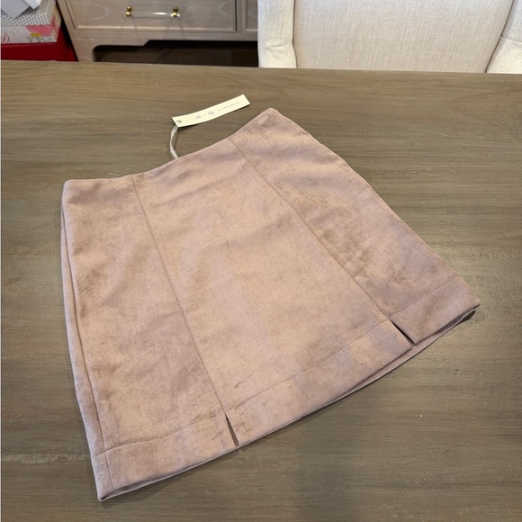 She and Sky Taupe Suede Skirt - Picture 6 of 7